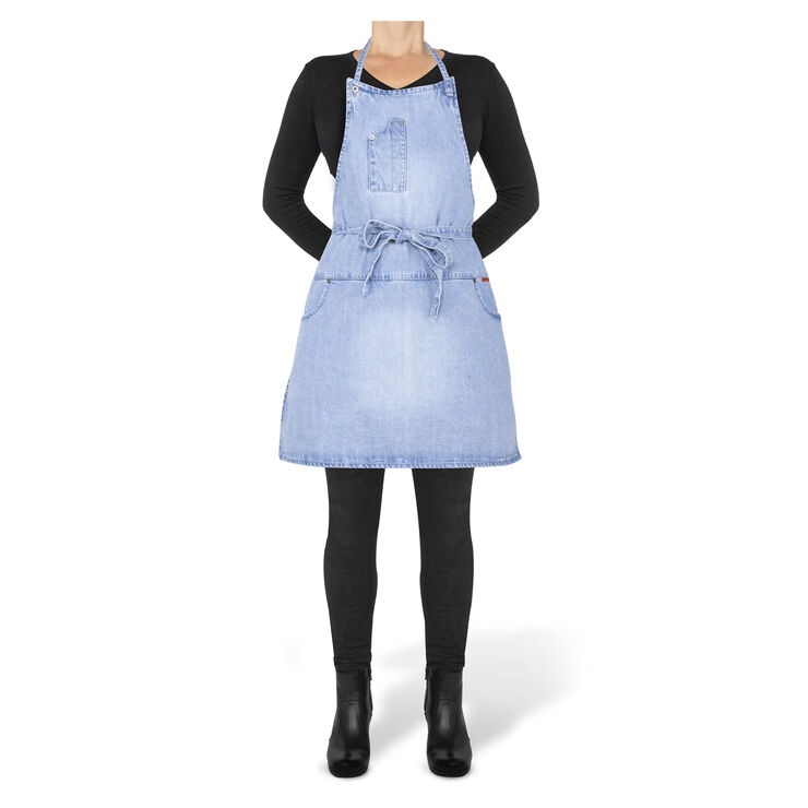 5 Pocket Slim Fit Apron Washed Indigo