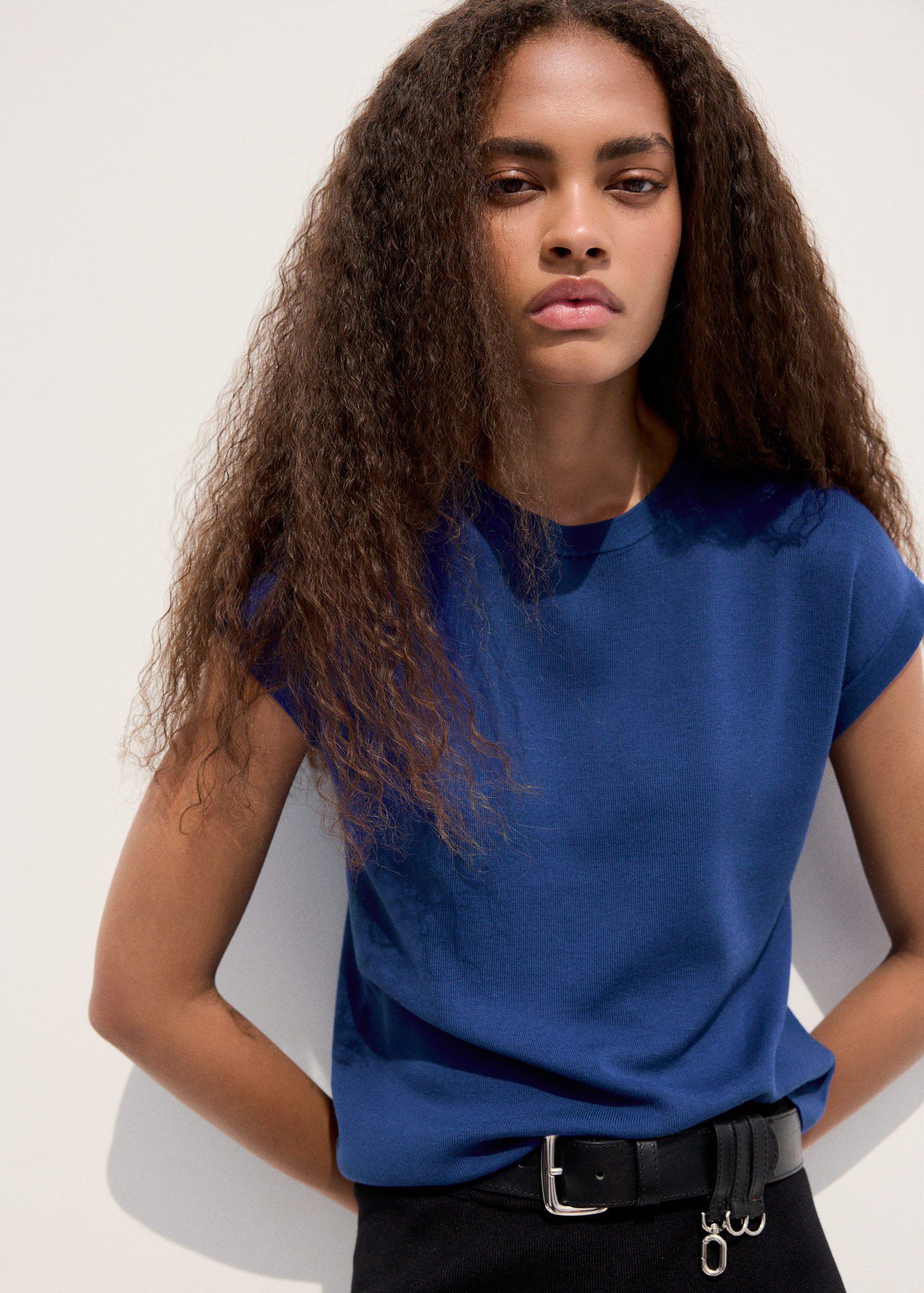 Cotton short sleeve sweater