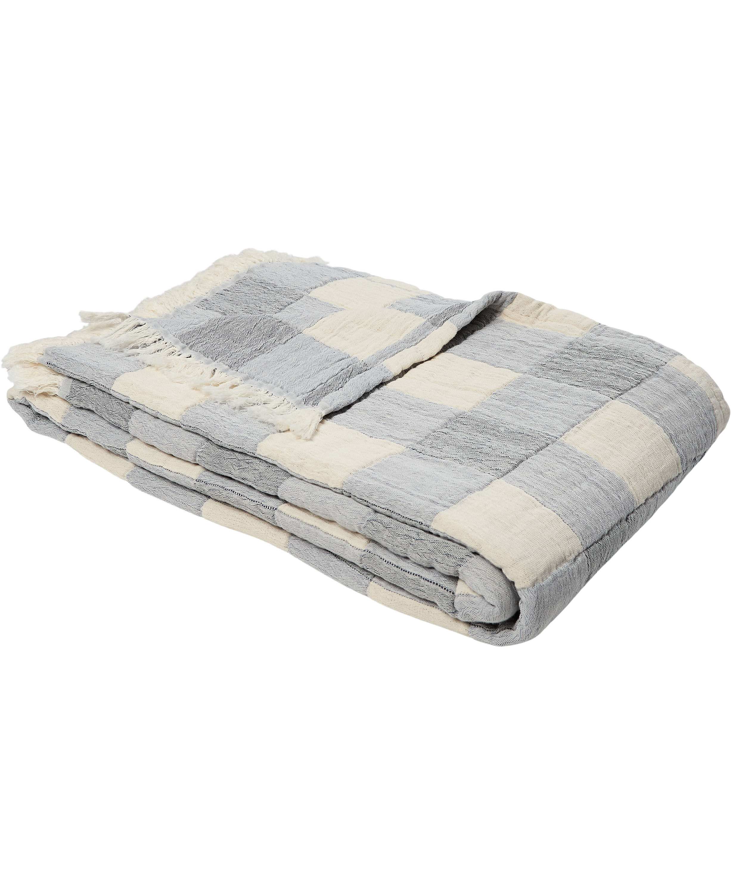 Throw 130x200cm blue check