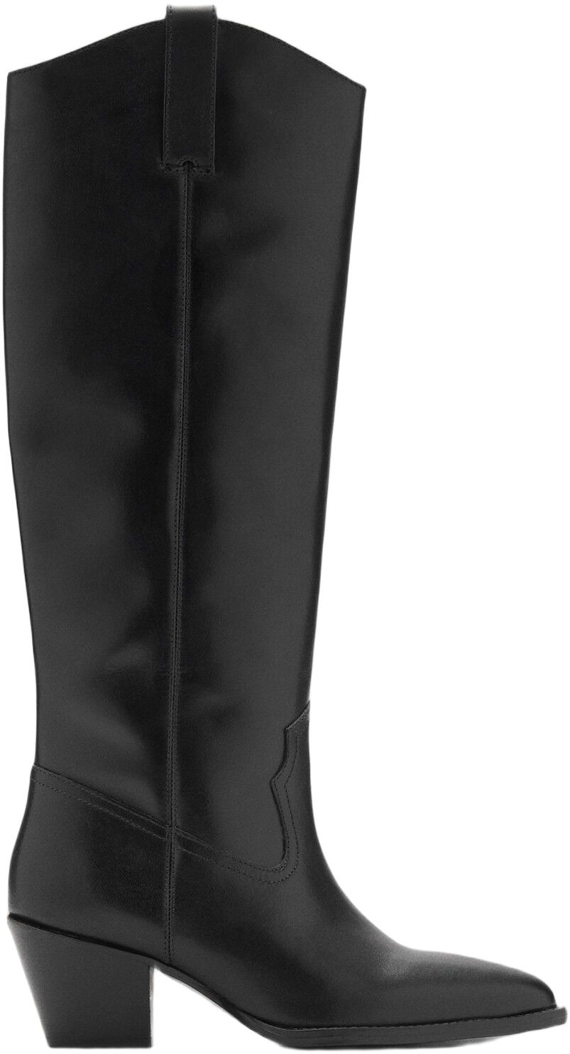 Heel leather boot