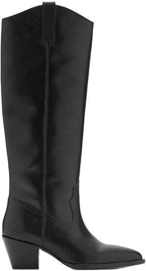 Heel leather boot