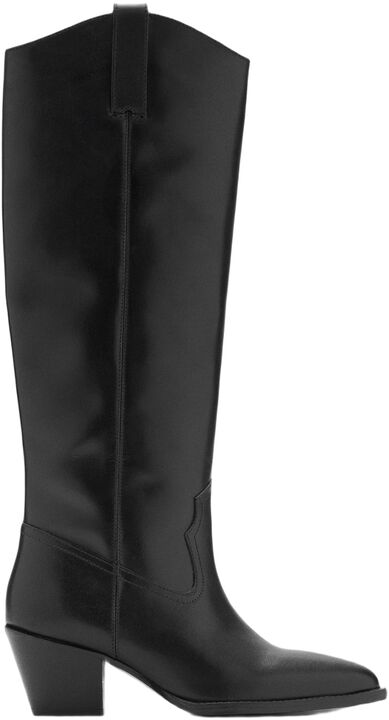 Heel leather boot