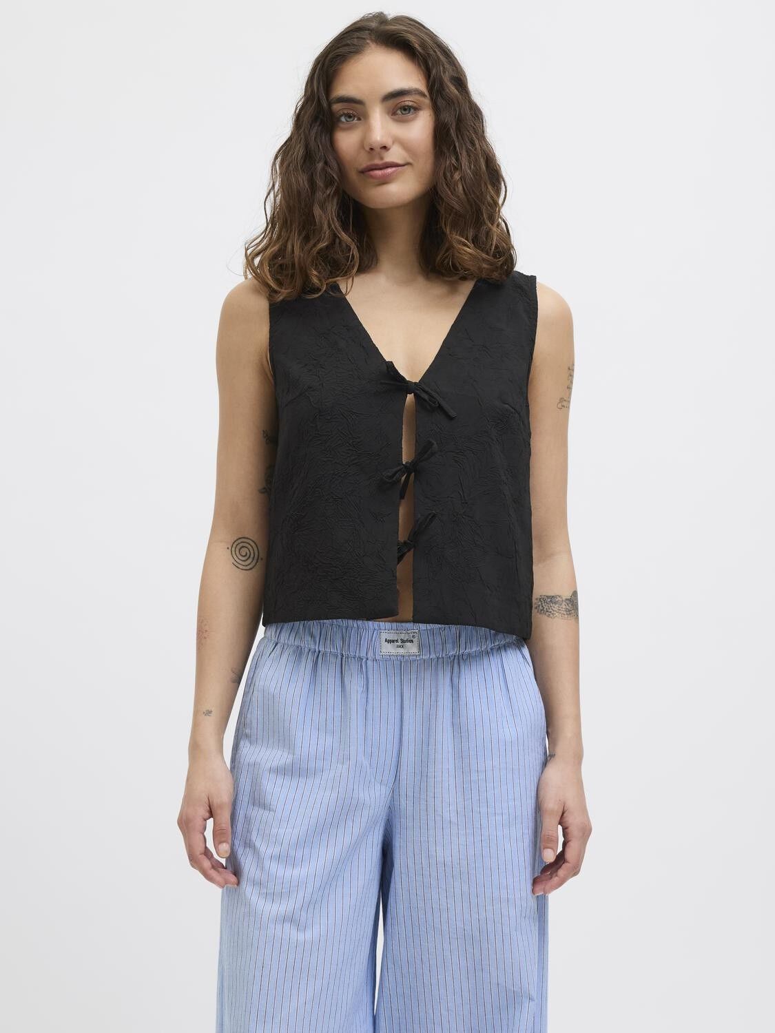 JXLULU STRUCTURED SL VEST WVN