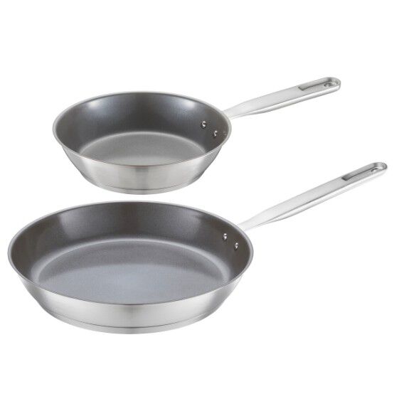 All Steel frying pan set 20+28cm