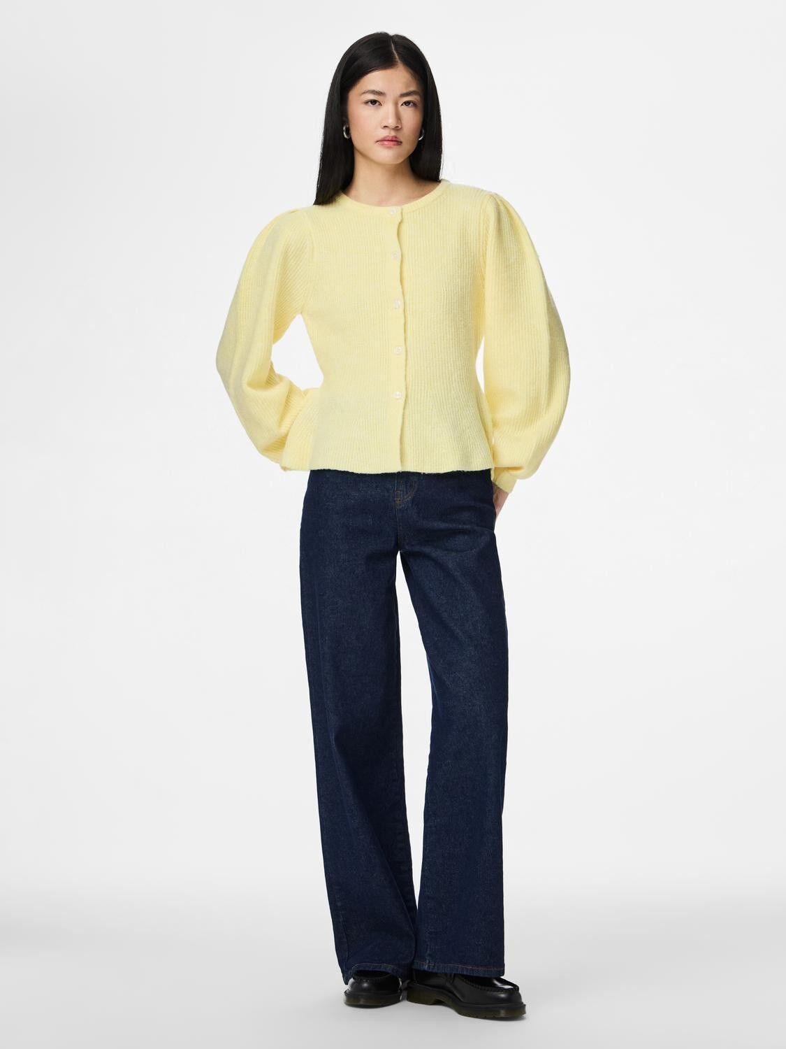 PCSILLY LS PUFF KNIT CARDIGAN NOOS