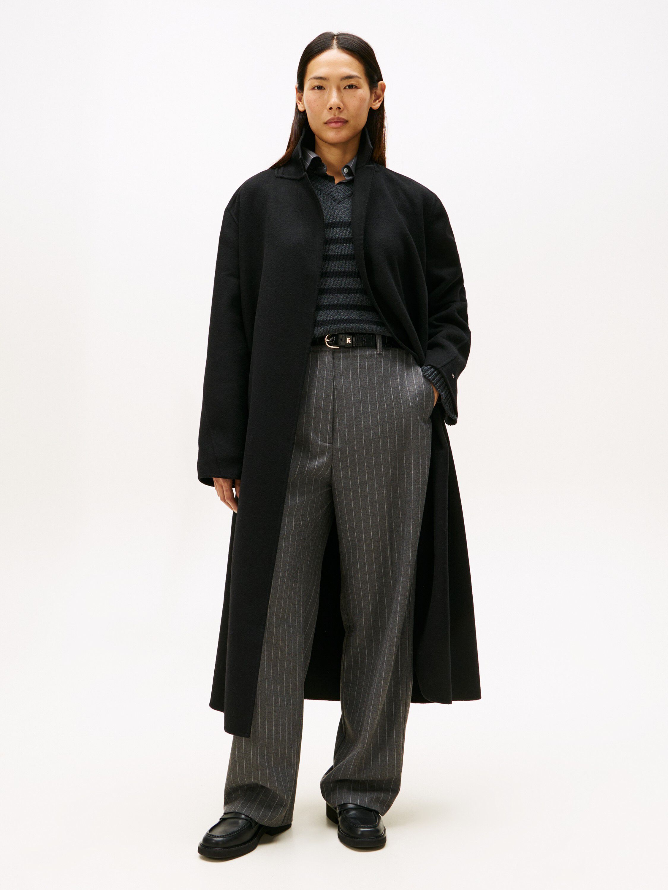 DF WOOL REG BELTED MAXI COAT