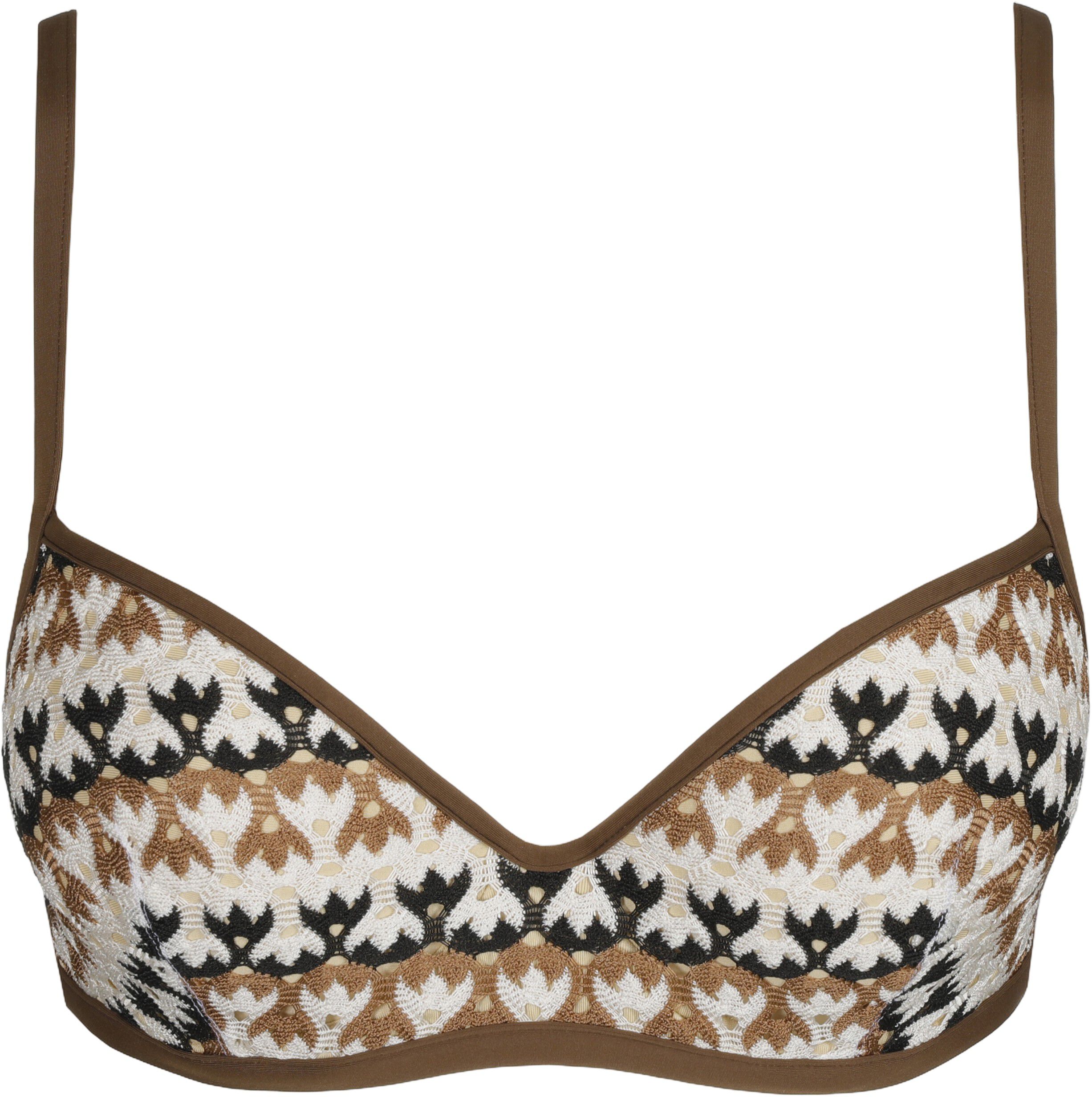 Biles bikinitop med dyb udsk&aelig;ring og vattering