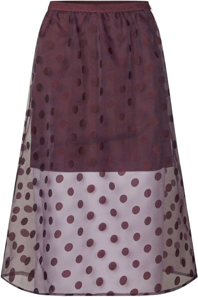 2069 Organza, Elasticated Waistband Midi Skirt