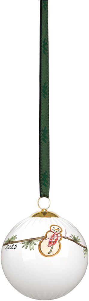 Hammersh&oslash;i Christmas Kugle 2025 &Oslash;6 cm hvid m. deko