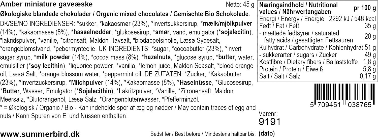 Amber Miniature, Gave&aelig;ske