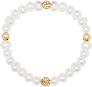 Wristband with Pearl and Gold