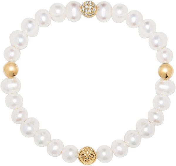 Wristband with Pearl and Gold