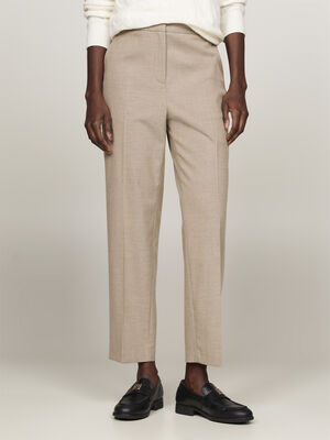 FLANNEL SLIM STRAIGHT PANT