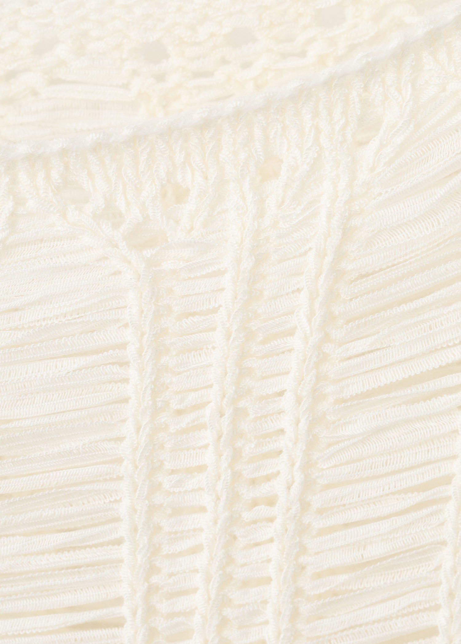 Frayed open-knit jumper
