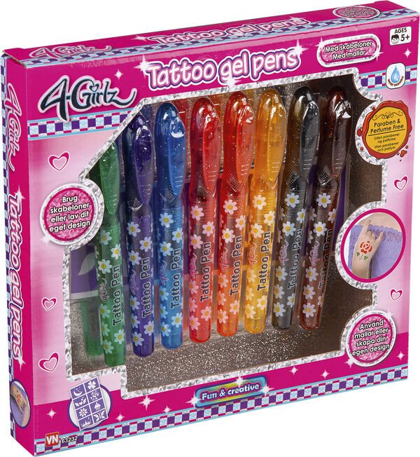 4-GIRLZ 8xTATOO PENS-ARK