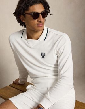 Terry Polo-Collar Sweatshirt