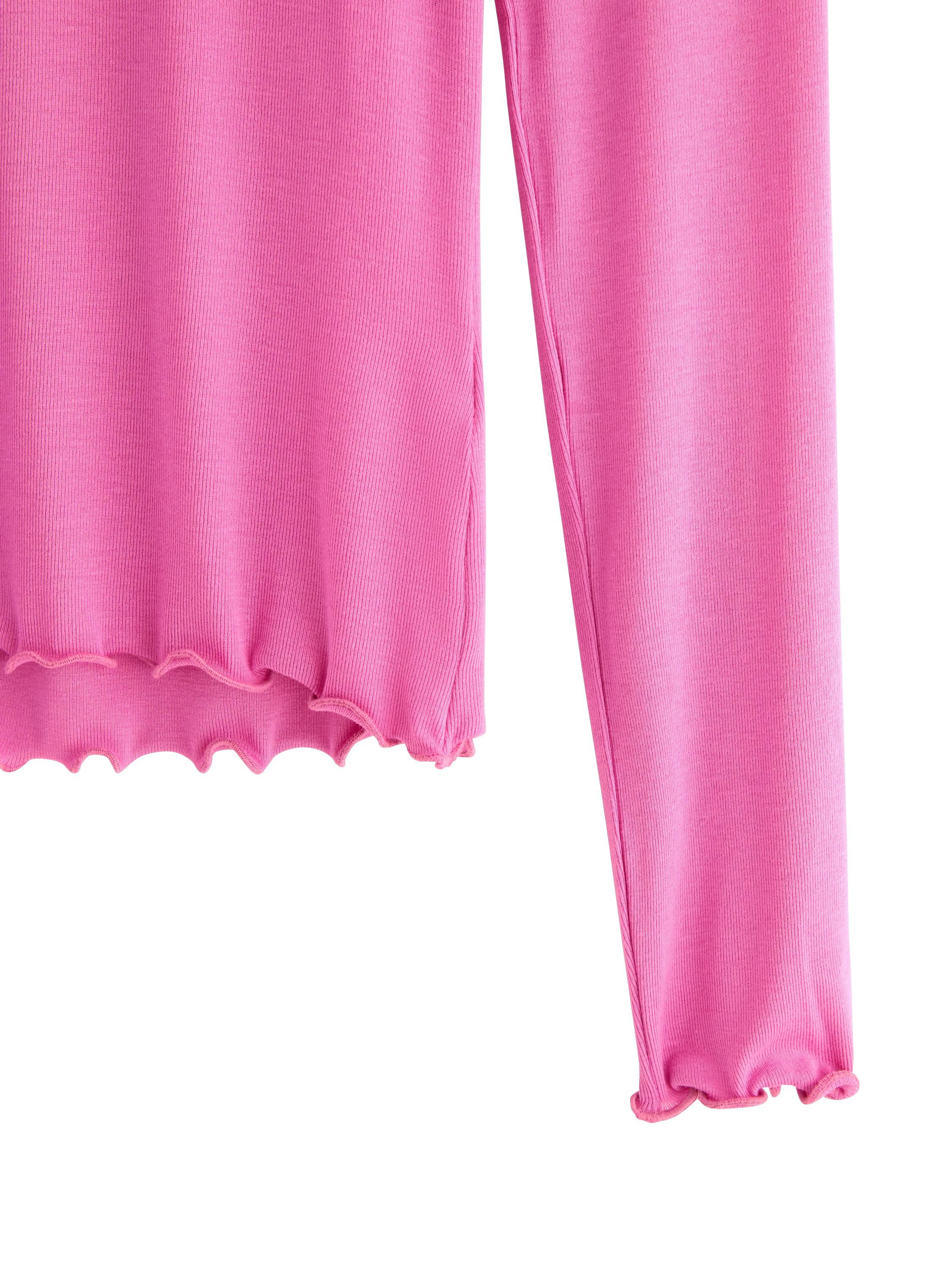 Lang&aelig;rmet top i bl&oslash;d viskose med en