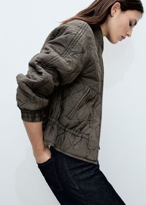 Quilted bomber jacket