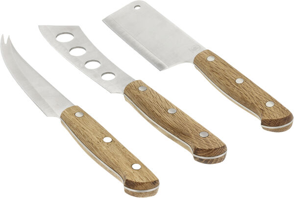 Ostesæt Foresta 3 dele Eg/Rustfrit stål