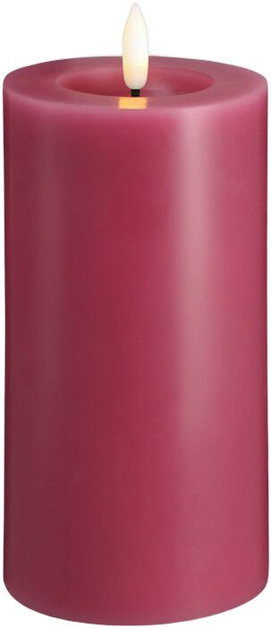 Moods & More - LED Pillar Candles, Silk, Melted, Vintage ros