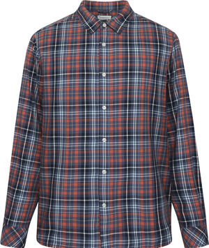 Regular fit small checked flannel shirt - GOTS/Vegan