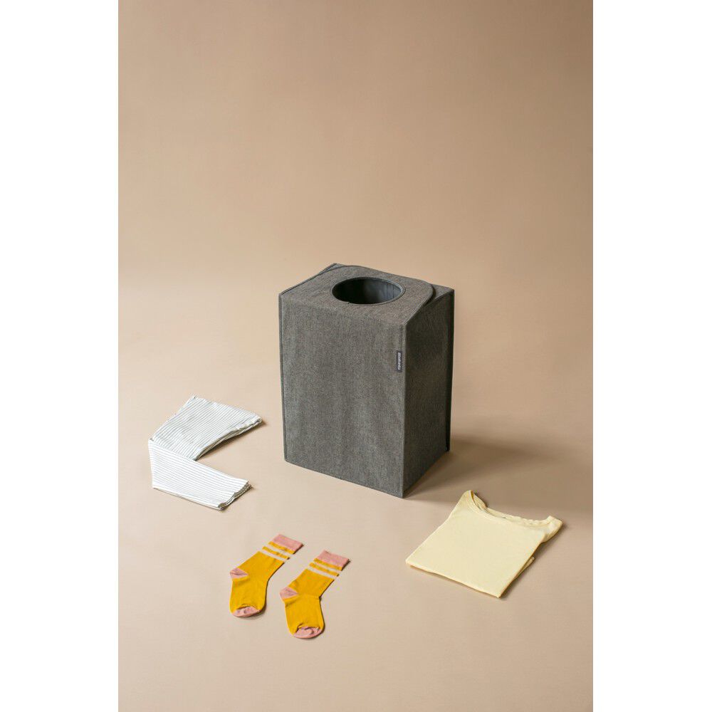 Vasket&oslash;jstaske Rektangul&aelig;r 55 ltr. - Pepper Black