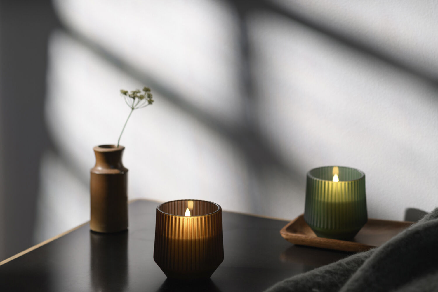 Scented wax glass candle, Serenity, Green, 8,5x9,5 cm *