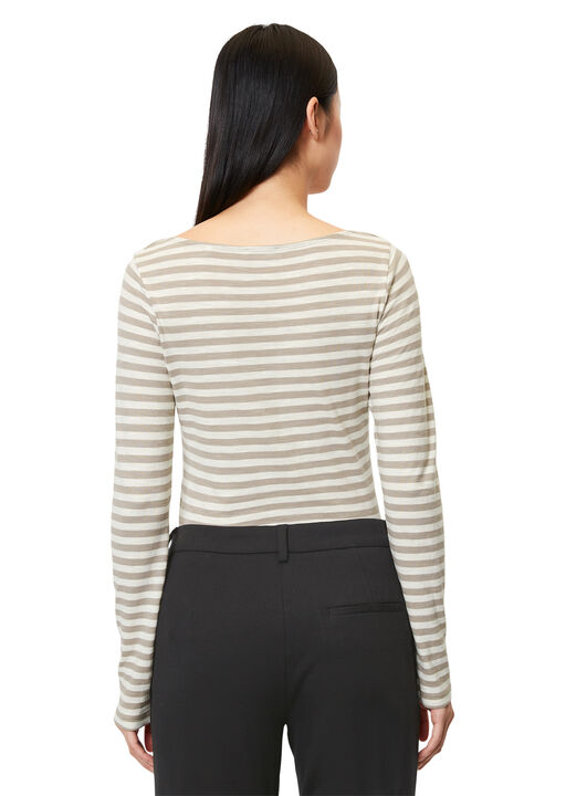 T-shirt, long sleeve, boat neck, st