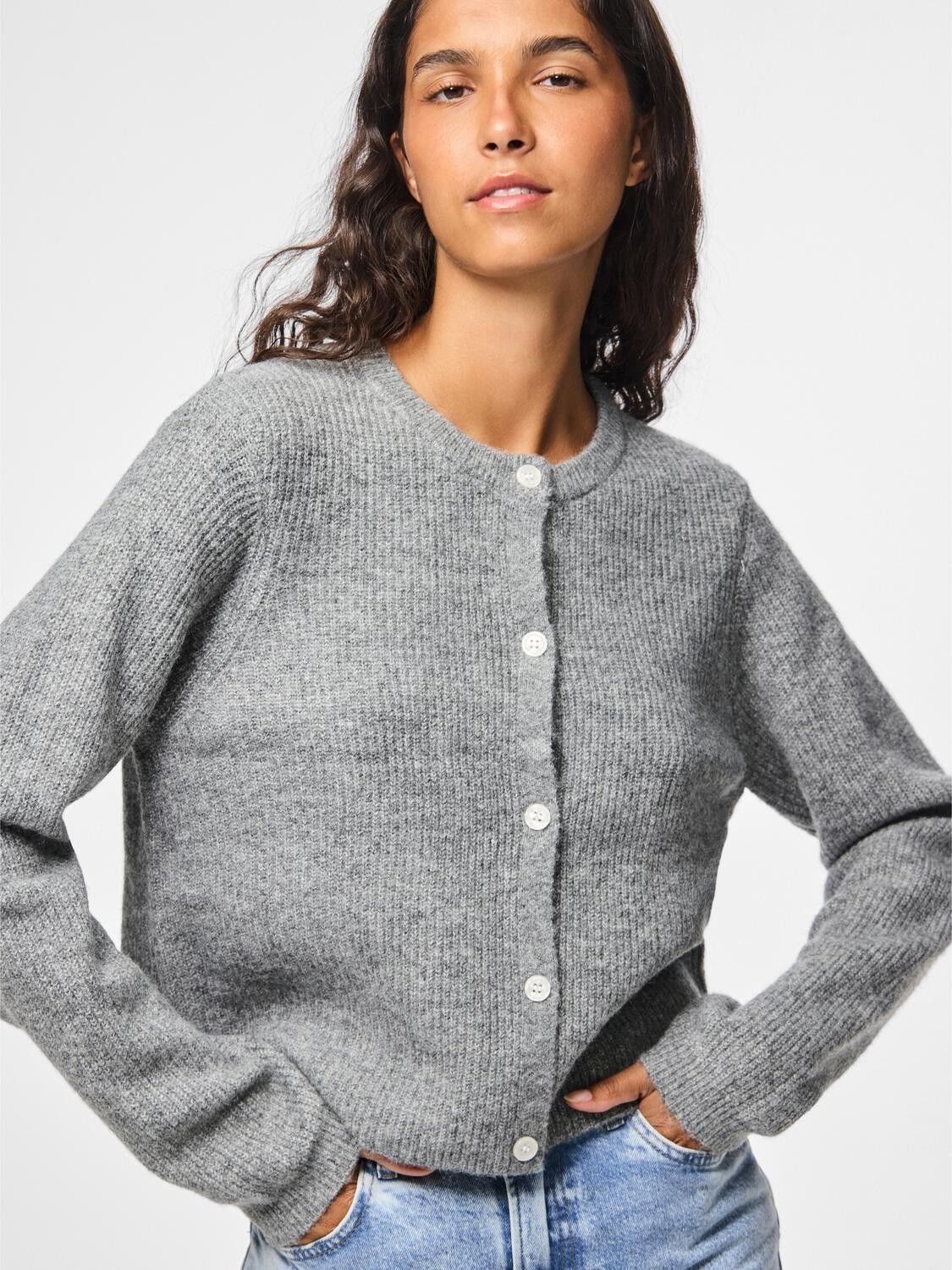 Pcsilly Ls O-Neck Knit Cardigan Noos Bc