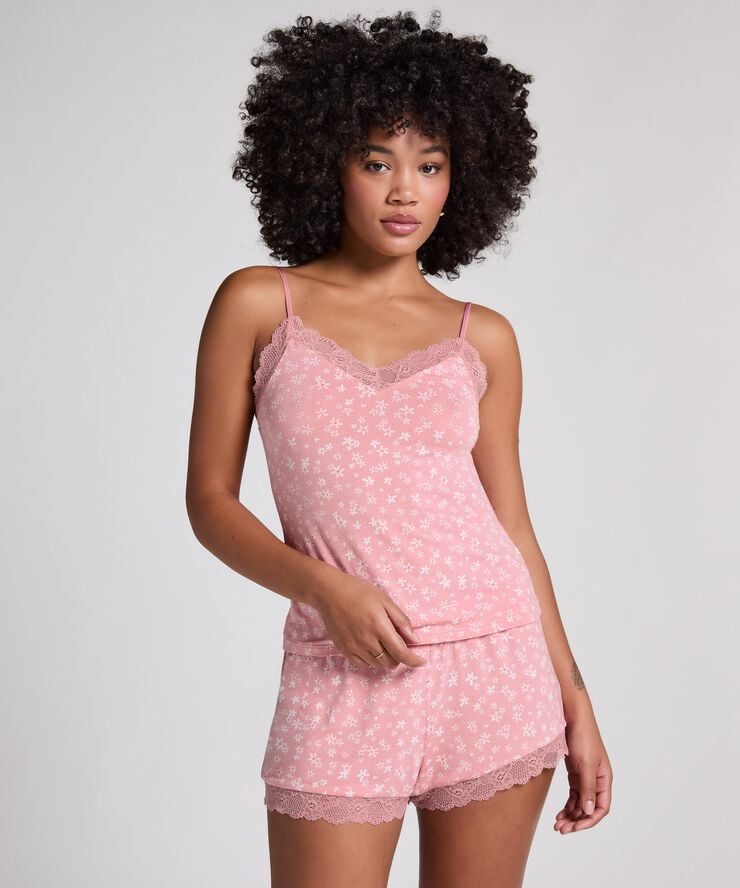 PJ CAMI LACE JERSEY DAISY