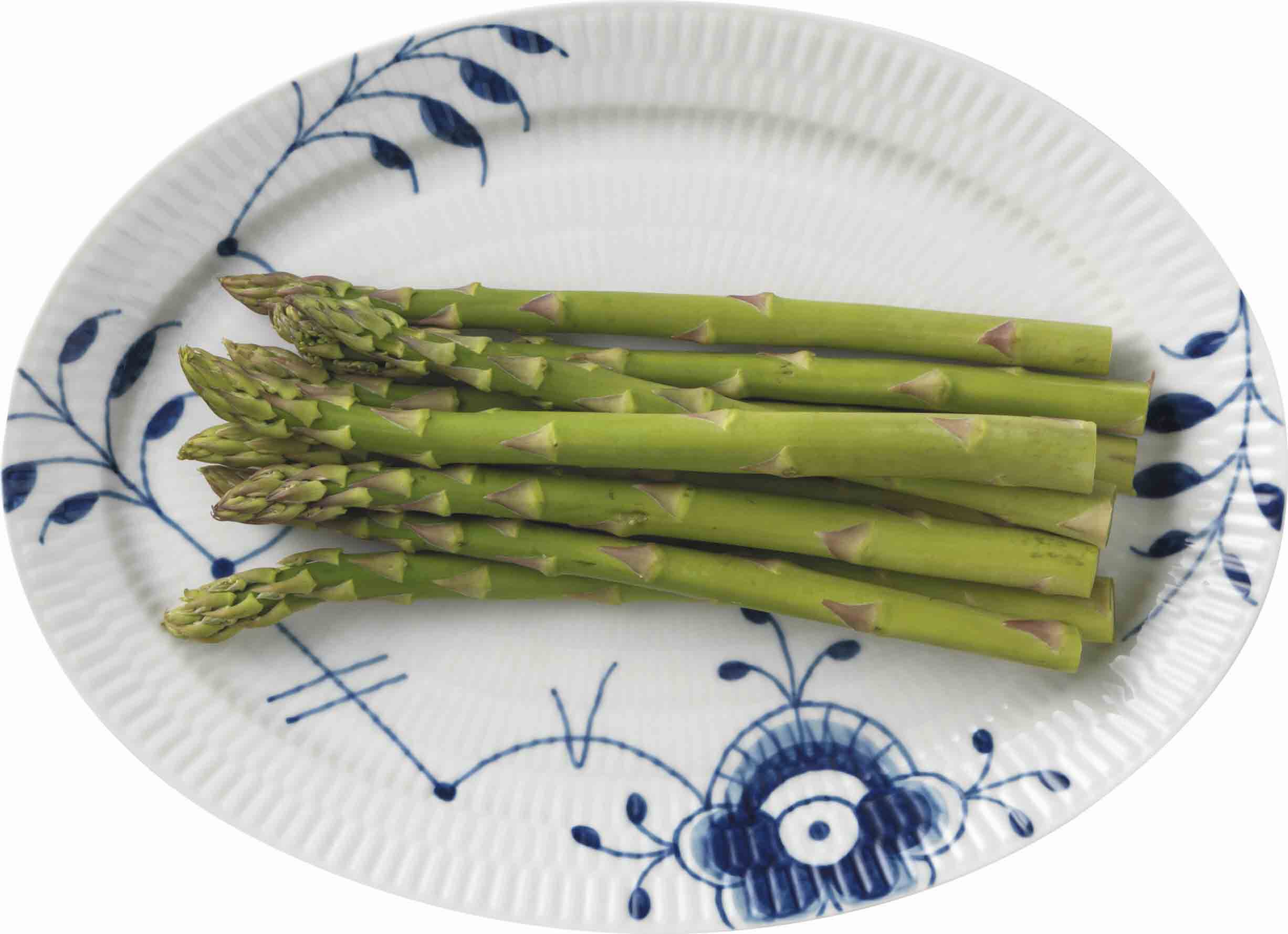 Bl&aring; Mega Riflet 28 cm. oval tallerken