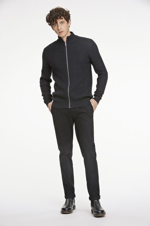 Zip through structure cardigan