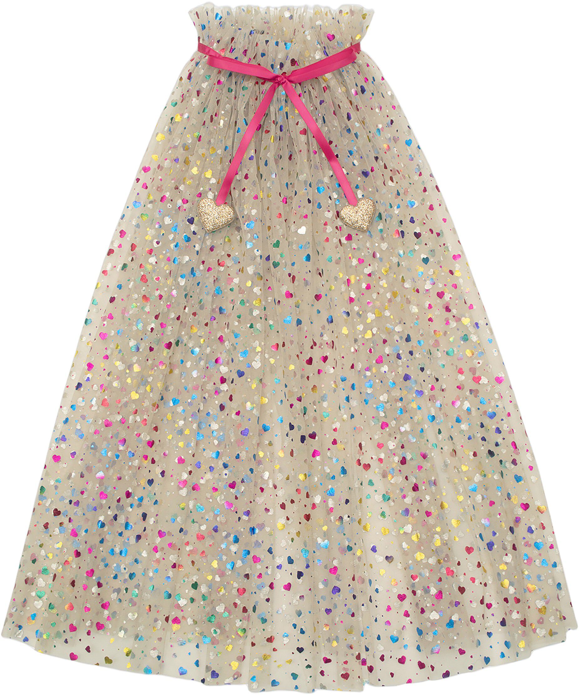 Mimi & Lula - Kappe - Beige Rainbow Hearts