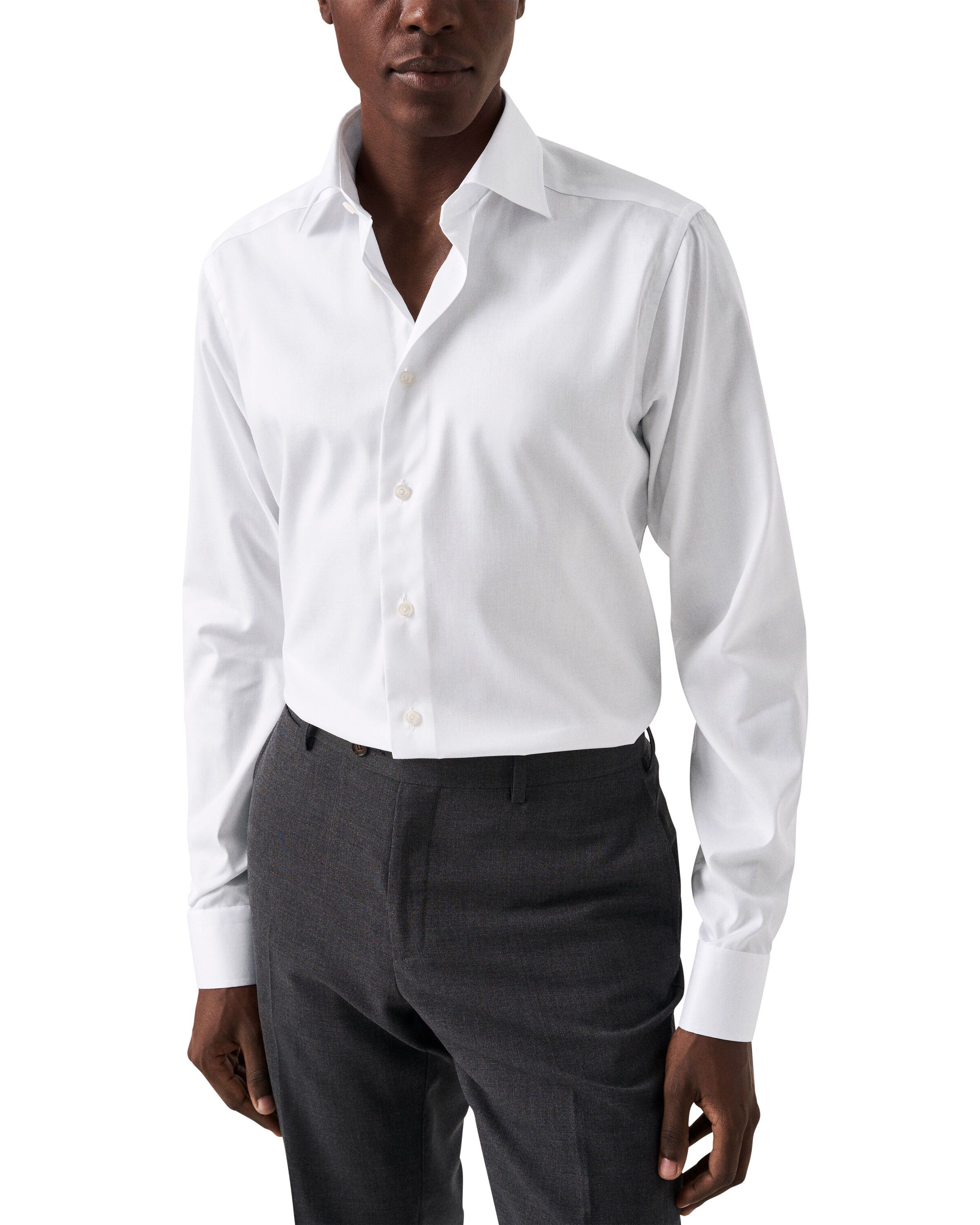 White Signature Twill Shirt Extra Long Sleeves - Slim Fit