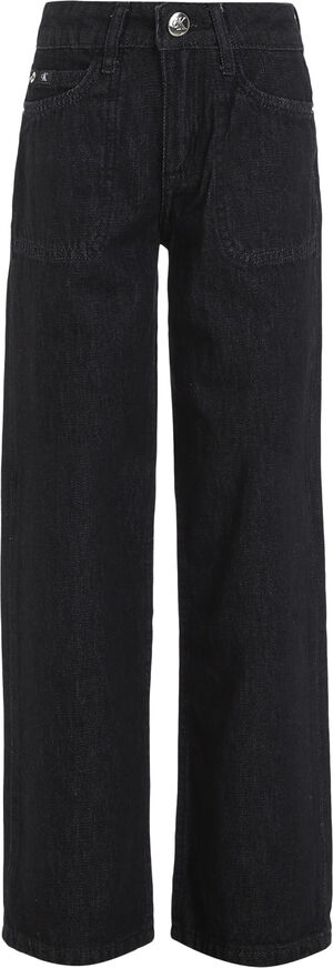 High rise wide leg jeans