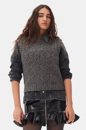 Wool Cotton Bubble Vest