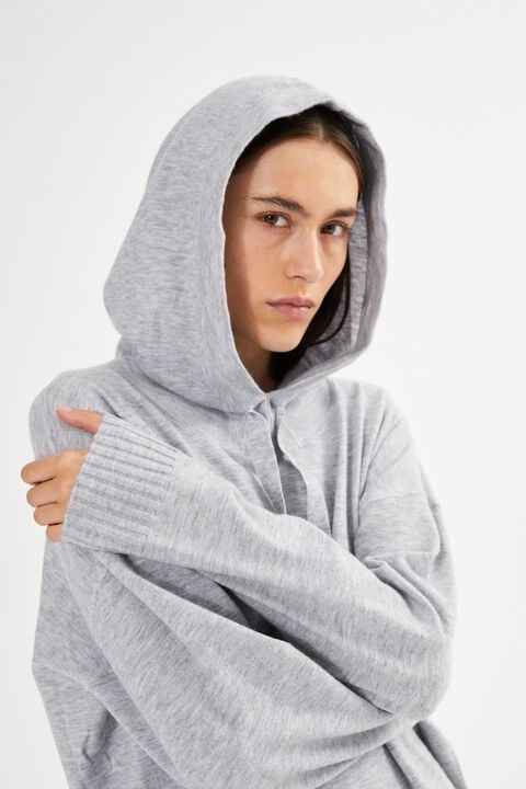 Knit lounge over size hoodie - Hele
