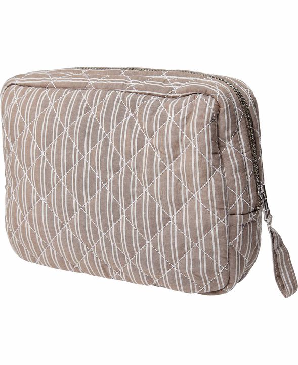 Moira 2 G toilettaske Beige / White Double Stripe