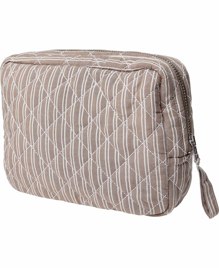 Moira 2 G toilettaske Beige / White Double Stripe