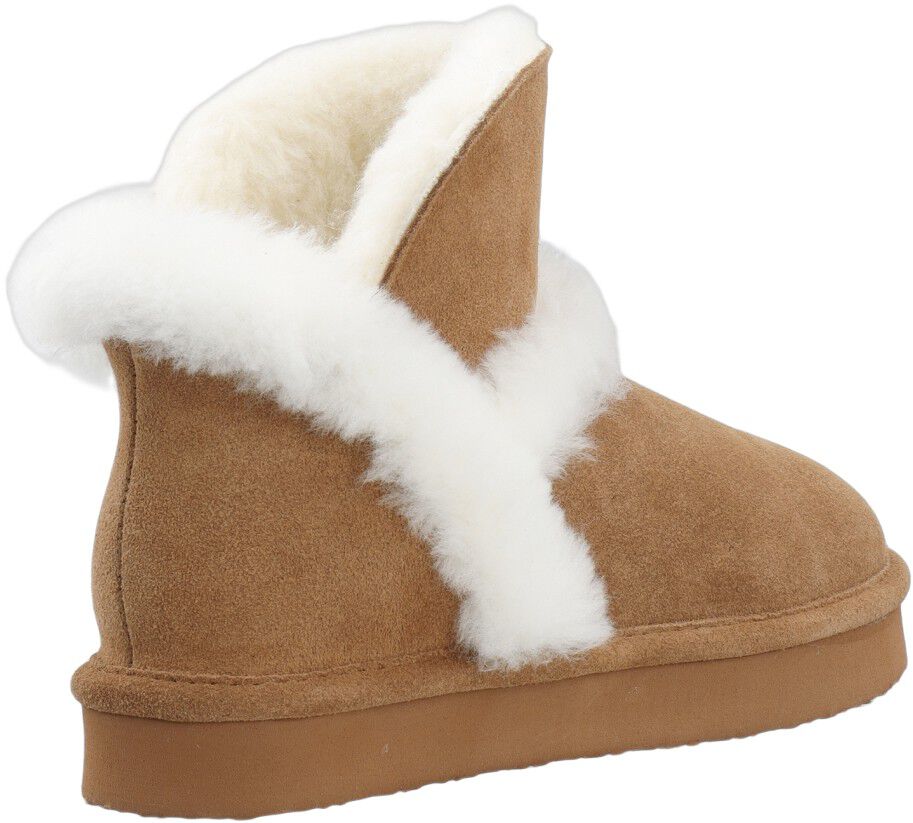 BIASNOW Flatform Fur Ankle Boot Suede