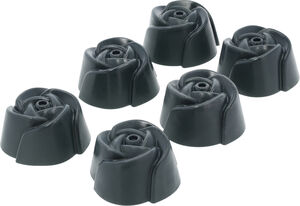 Muffinform Rose 6 stk. Grå Silikone