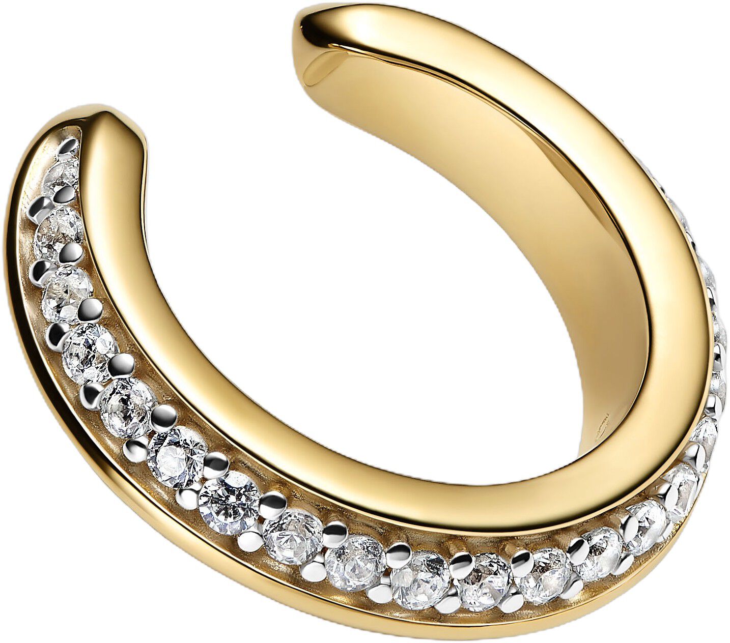 Curvo Pave Ear Cuff Gold