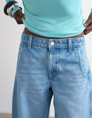 TSJOA DENIM BARREL JORT MB