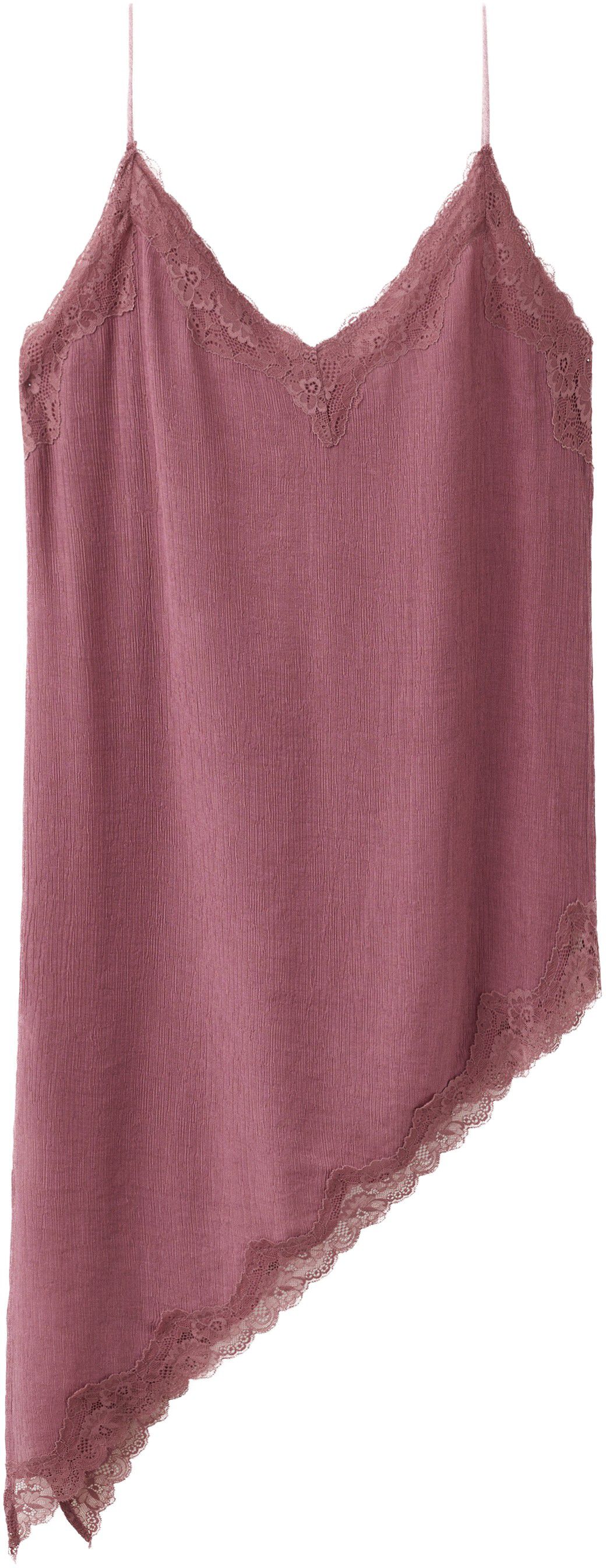 Asymmetric lace camisole top