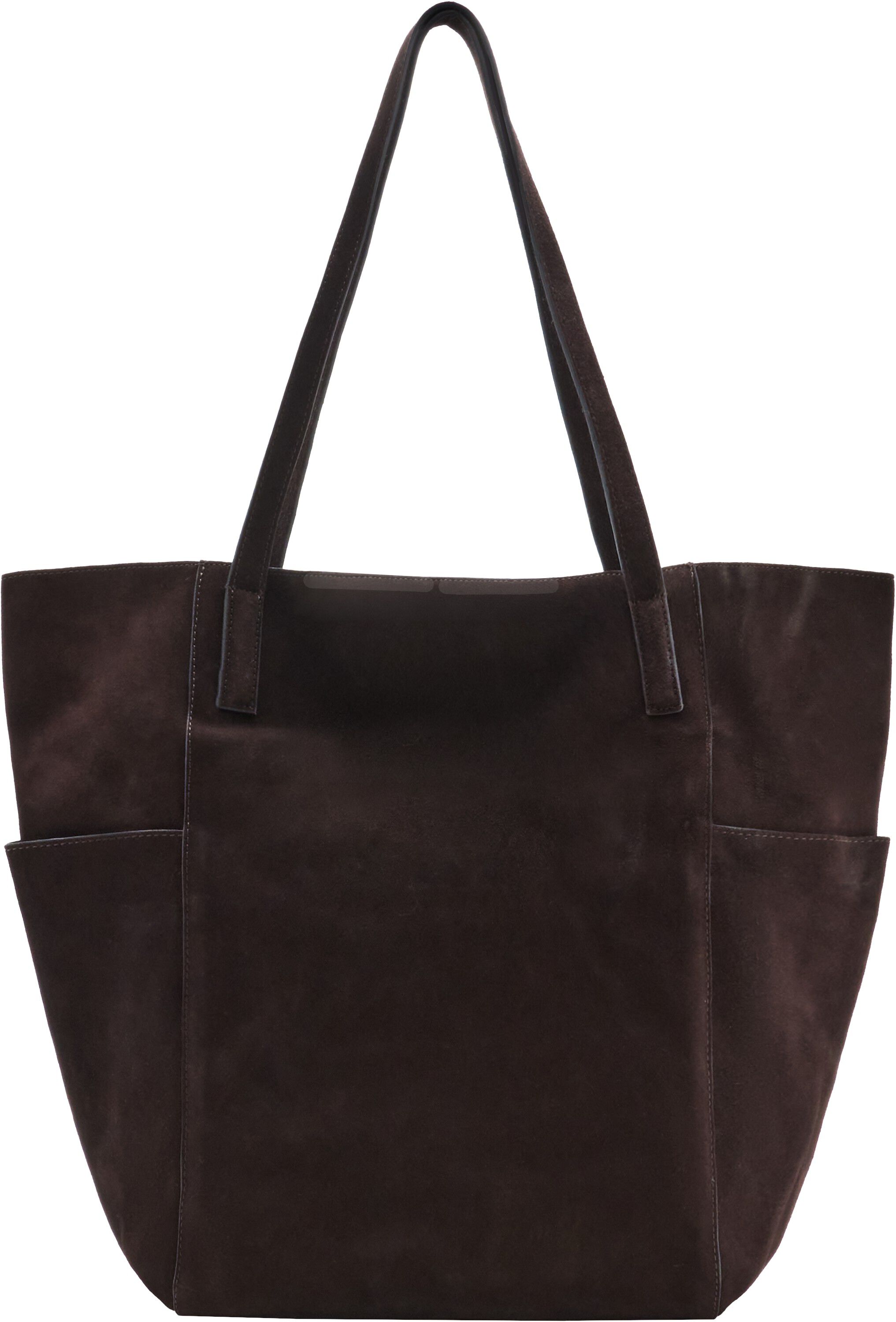 Leather shopper bag