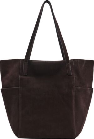 Leather shopper bag
