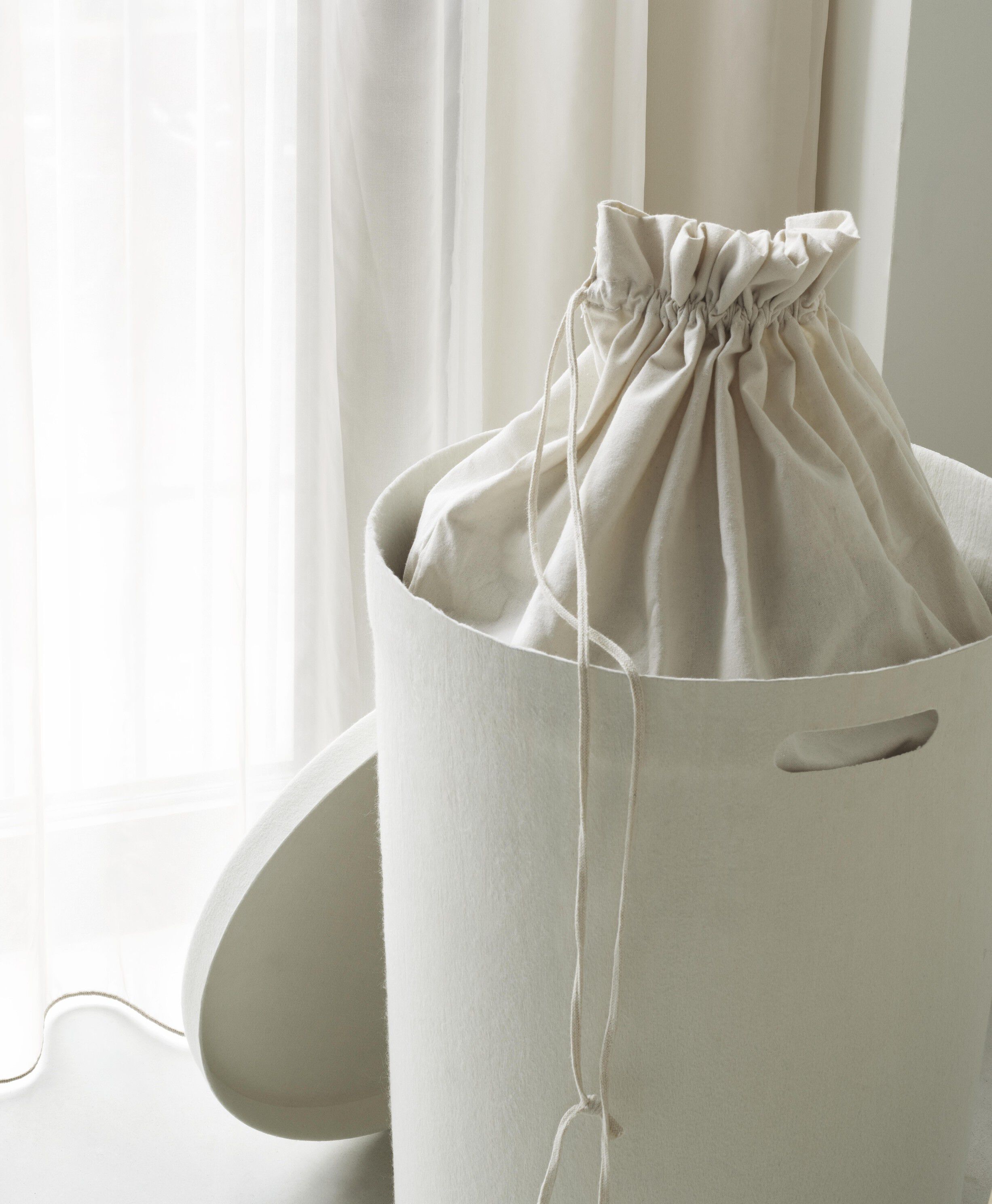 Hide Laundry Basket Cream