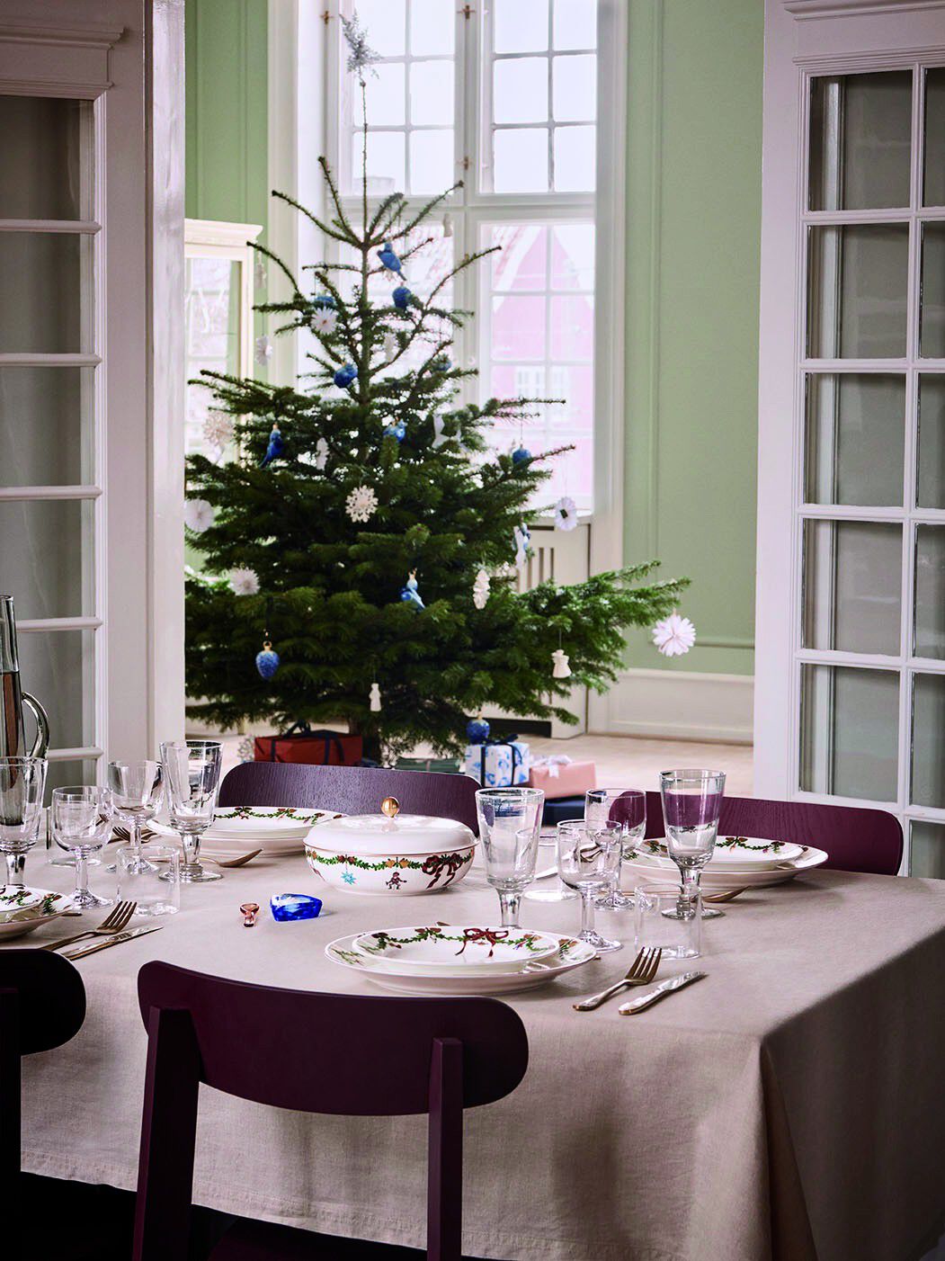 Stjerne Riflet Jul 22 cm. tallerken