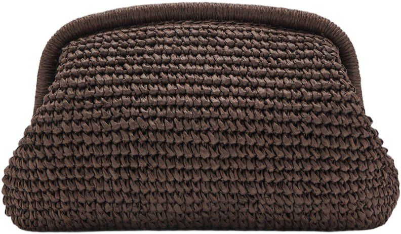 Natural fiber clutch bag