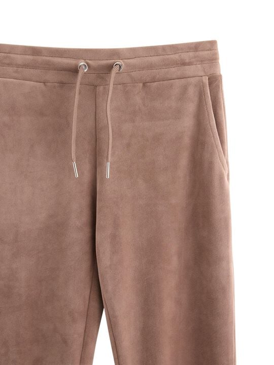 Soft jersey trousers in velour with